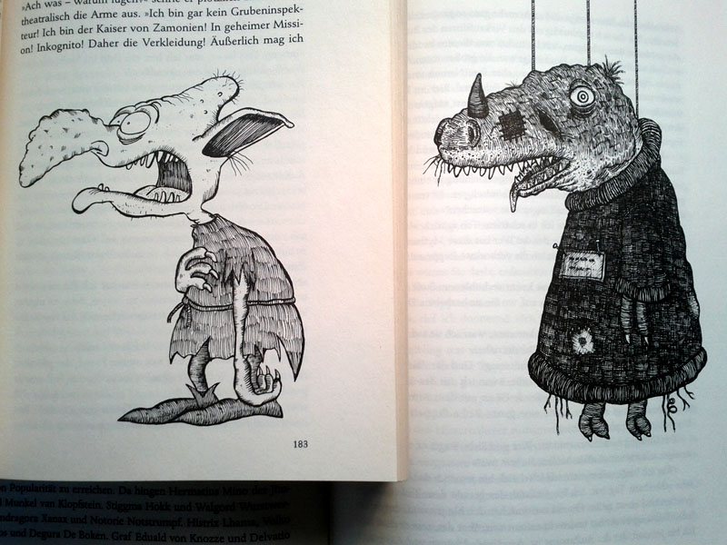 Zeichenstil von Walter Moers - Käpt'n Blaubär und Labyrinth der Träumenden Bücher