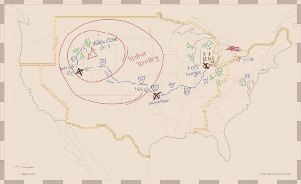 Map of the USA and the Zone